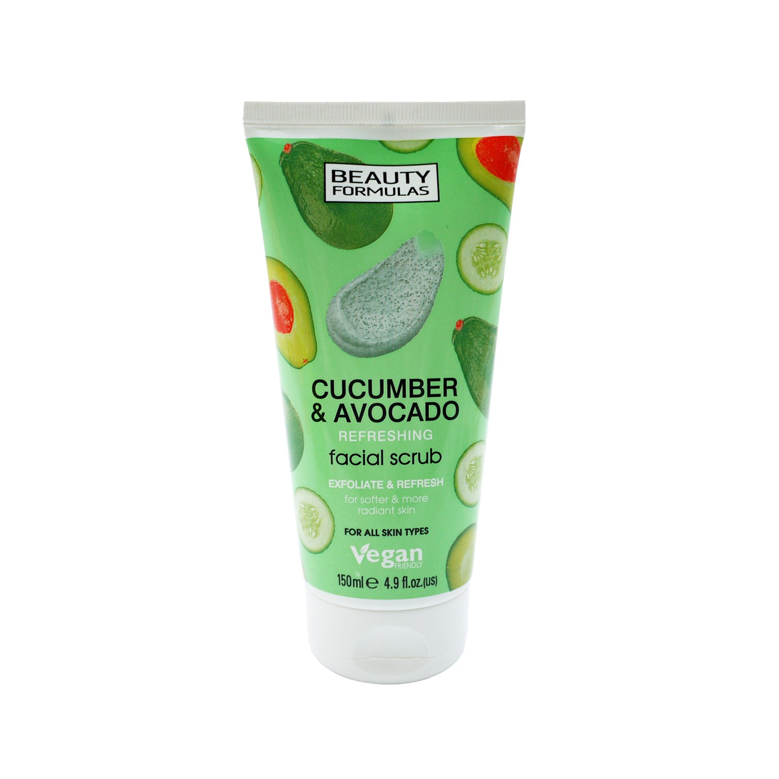 Beauty Formulas Cucumber & Avacado Facial Scrub 150ml | High Quality Tissue Product Online - Product Image Beauty Formulas Cucumber & Avacado Facial Scrub 150ml | High Quality Tissue Product Online - Product Image